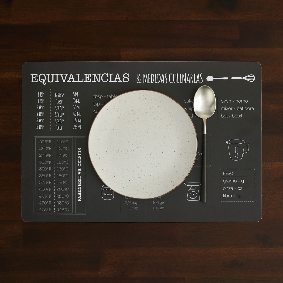 Individual de PVC Medidas Antracite-1