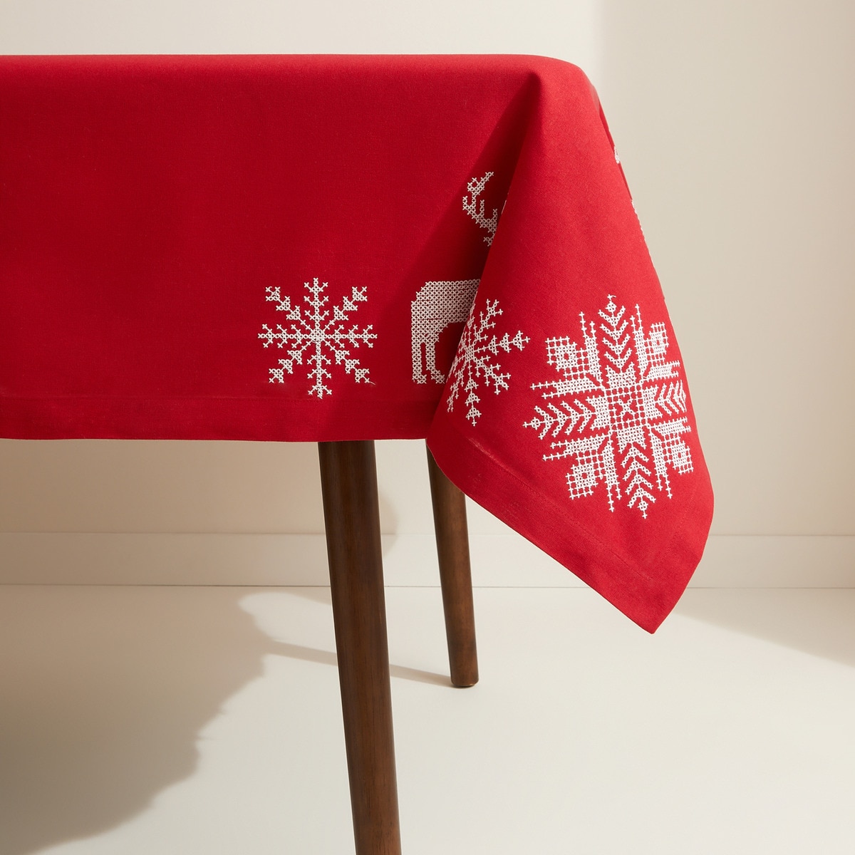 Mantel algodón Lapland El Corte Inglés Rojo-3