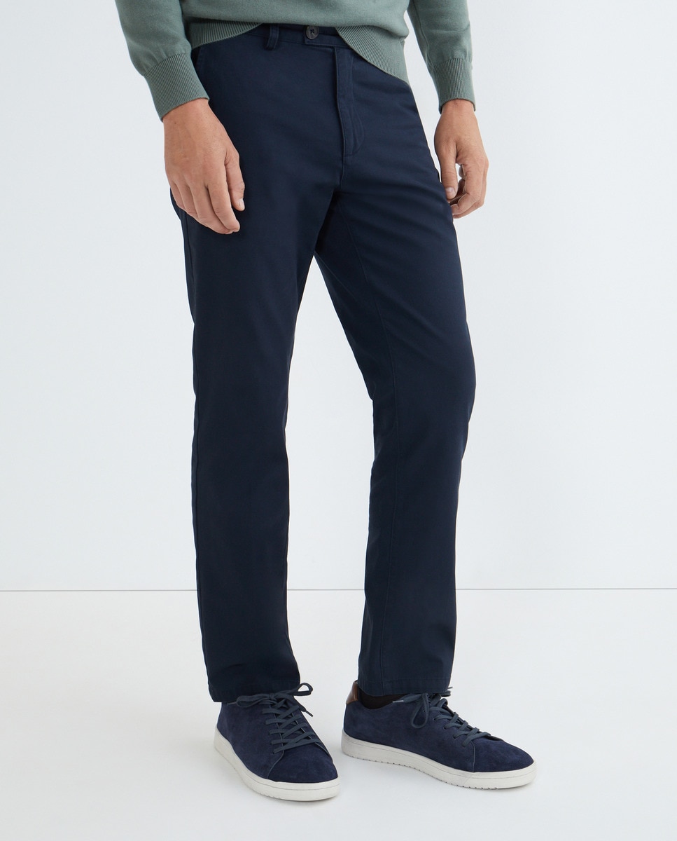 Pantalón de hombre chino básico Azul marino-2