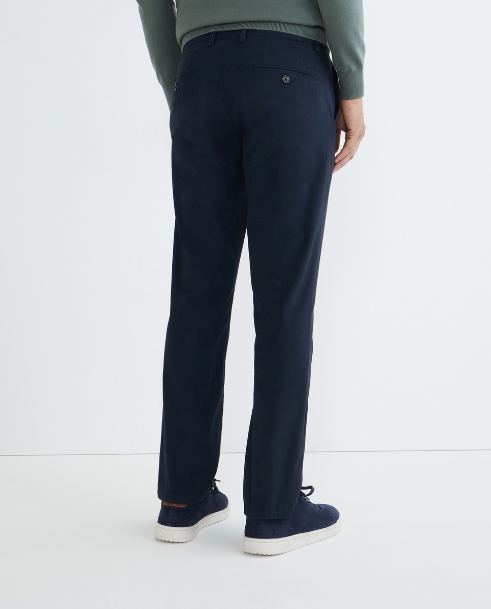 Pantalón de hombre chino básico Azul marino-3