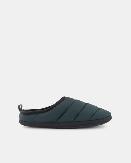 Zapatilla casa abierta nylon con piso de goma 40 Verde oscuro