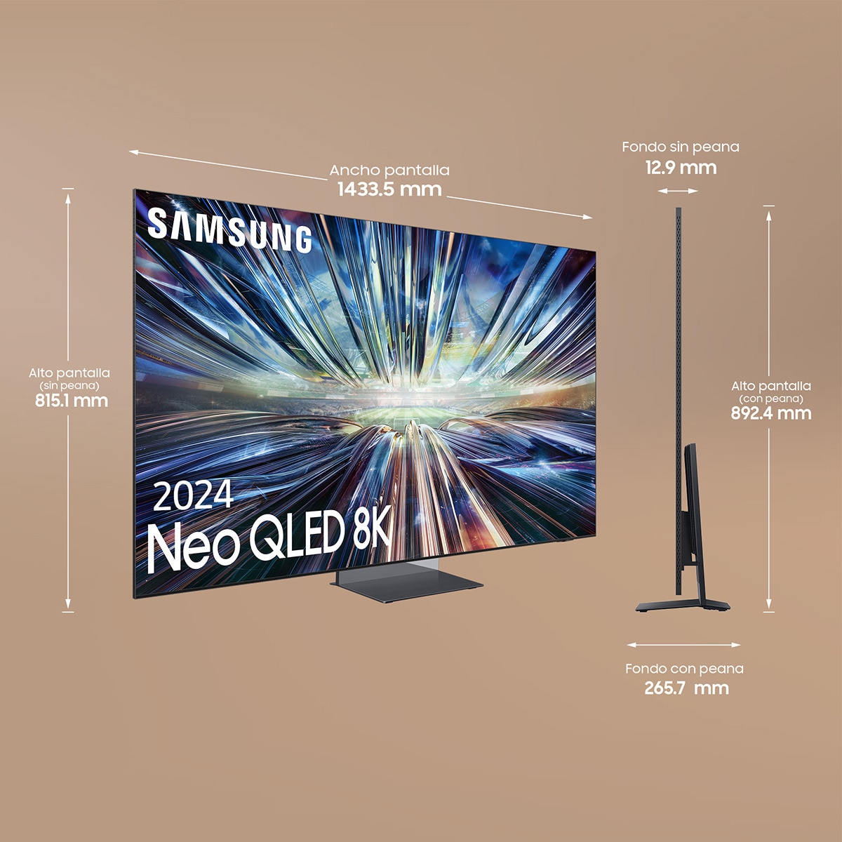 TV Neo QLED 8K 163 cm (65") Samsung TQ65QN900DTXXC 8K AI Upscalling Pro con Inteligencia Artificial Smart TV Negro-3