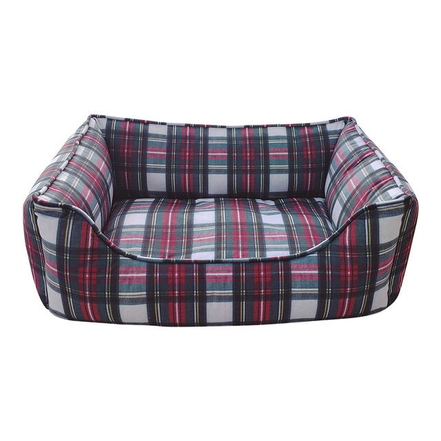 Imagen 0 de Cama Fred & Rita para perros y gatos colección tartán verde y rojo