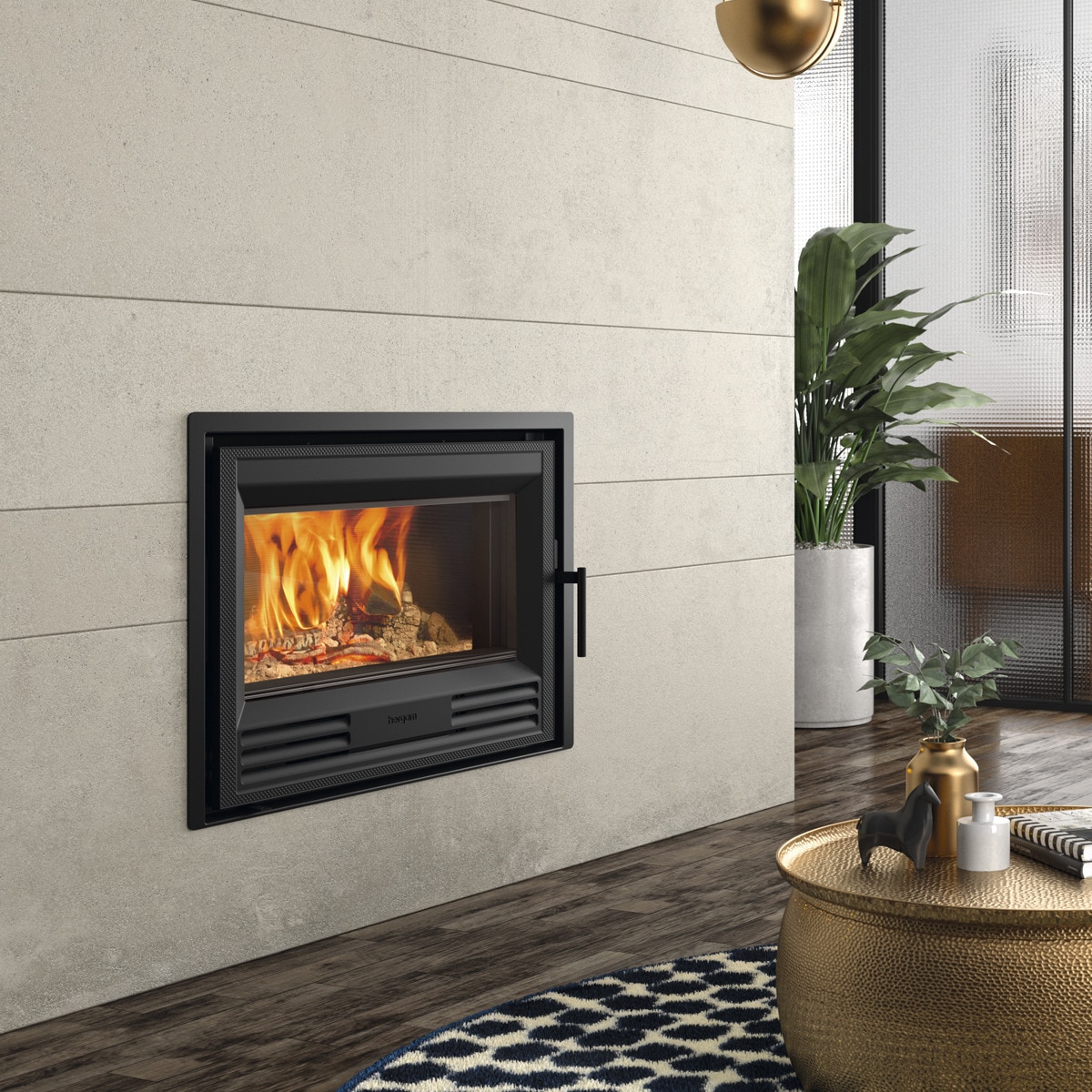 Insertable Leña Compacto C-3/80 N HF Negro-2