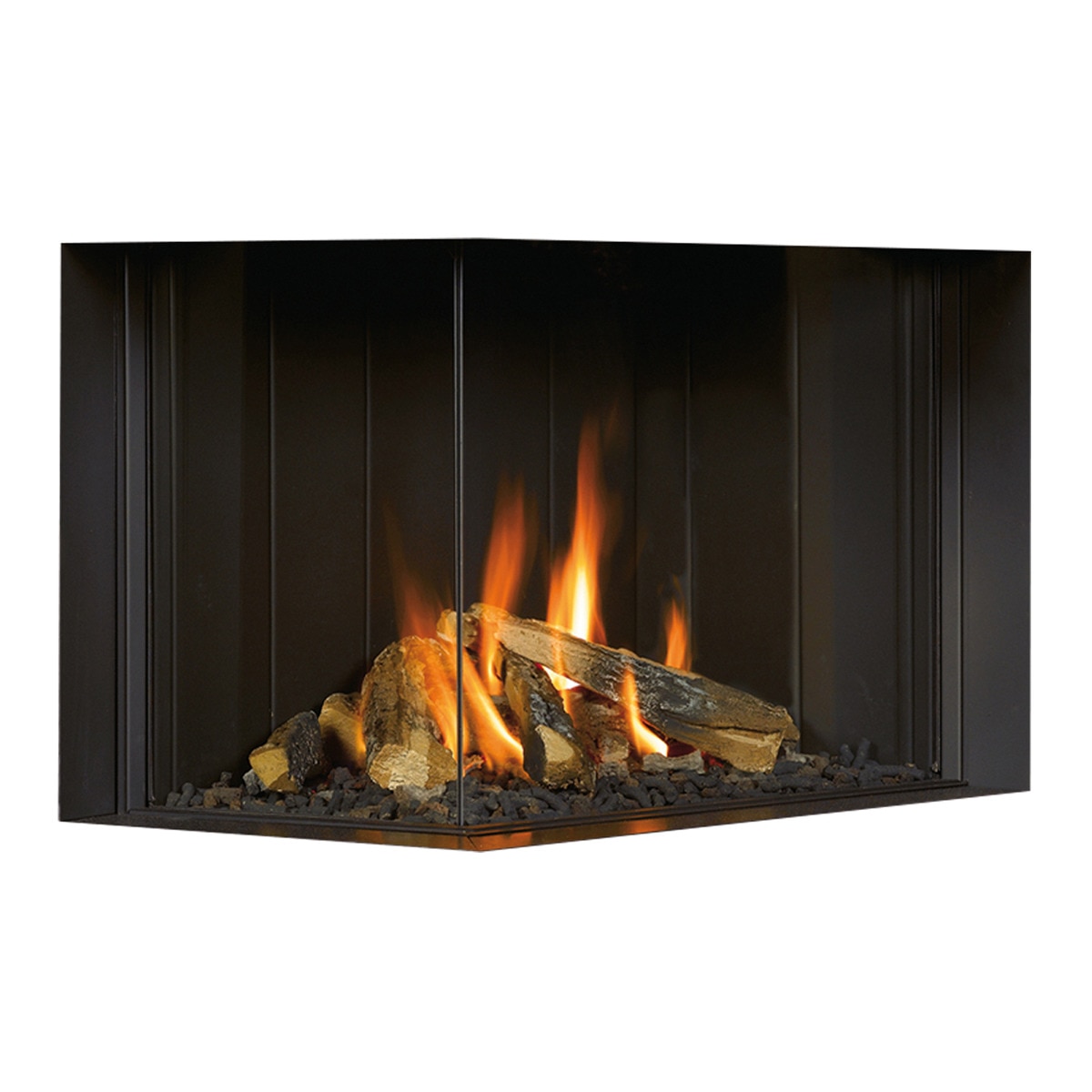 Hogar Gas Propano MG-63/45 Cristal Lateral Derecho Madera-1