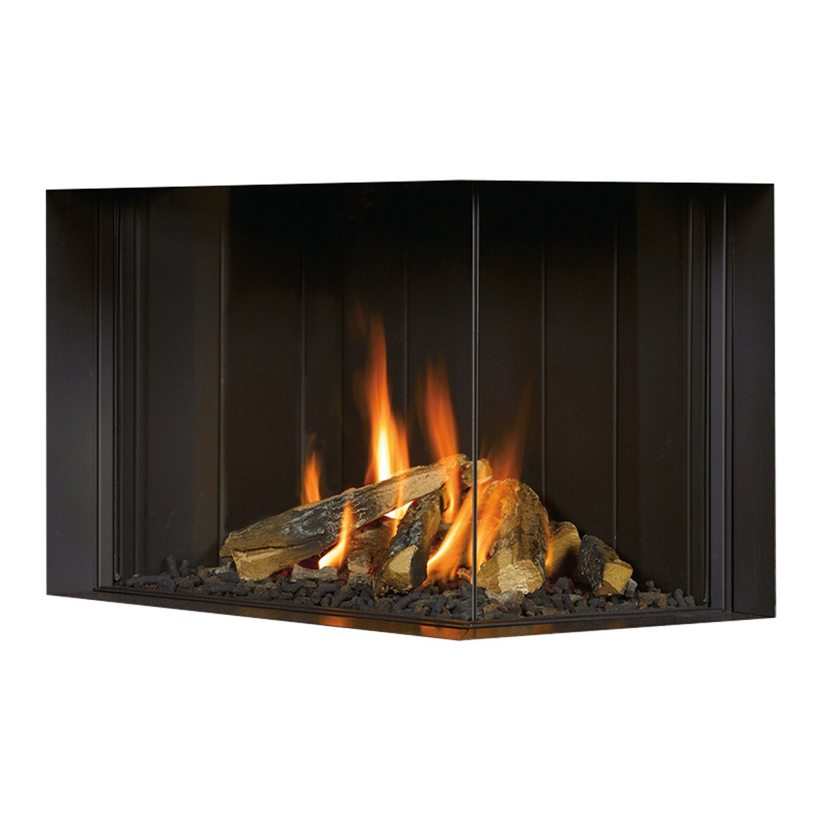 Hogar Gas Natural MG-63/45 Cristal Lateral Izquierdo Madera-1