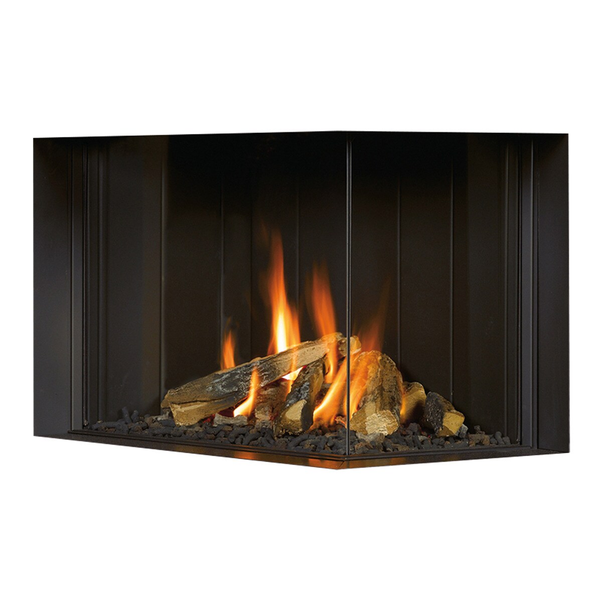Hogar Gas Propano MG-63/45 Cristal Lateral Izquierdo Madera-1