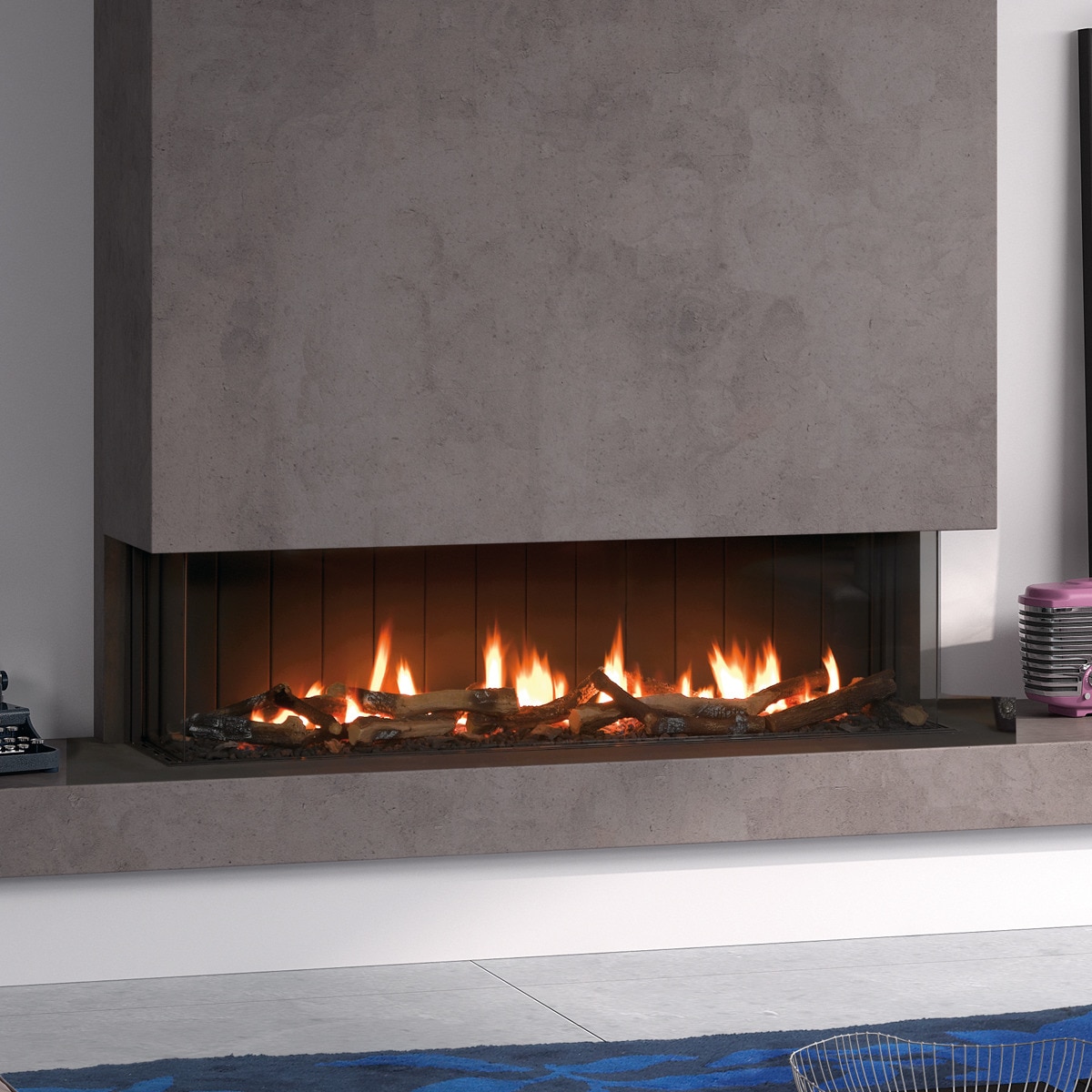 Hogar Gas Natural MG-140/38 TC DQ 3 Caras Madera-2