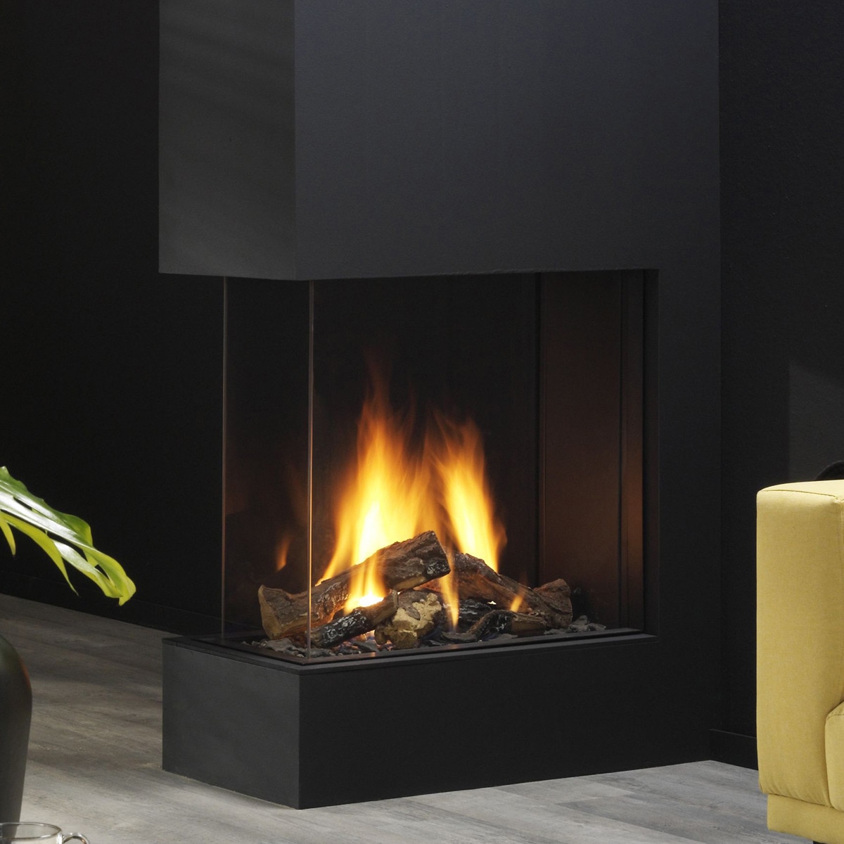 Hogar Gas Natural MG-73/65 en U DQ Madera-2