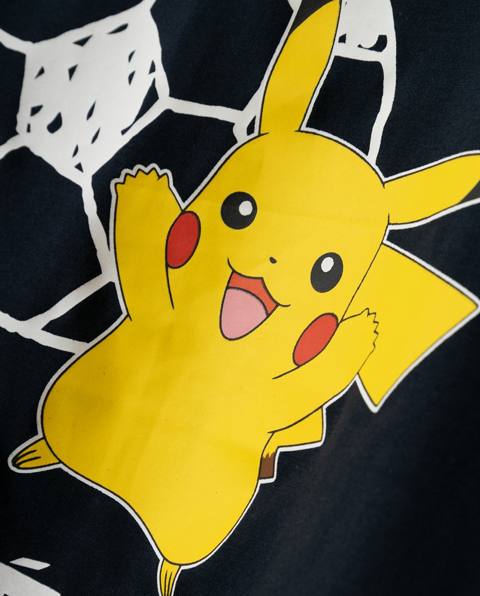T-shirt Pokémon de Manga Curta Azul-marinho-3