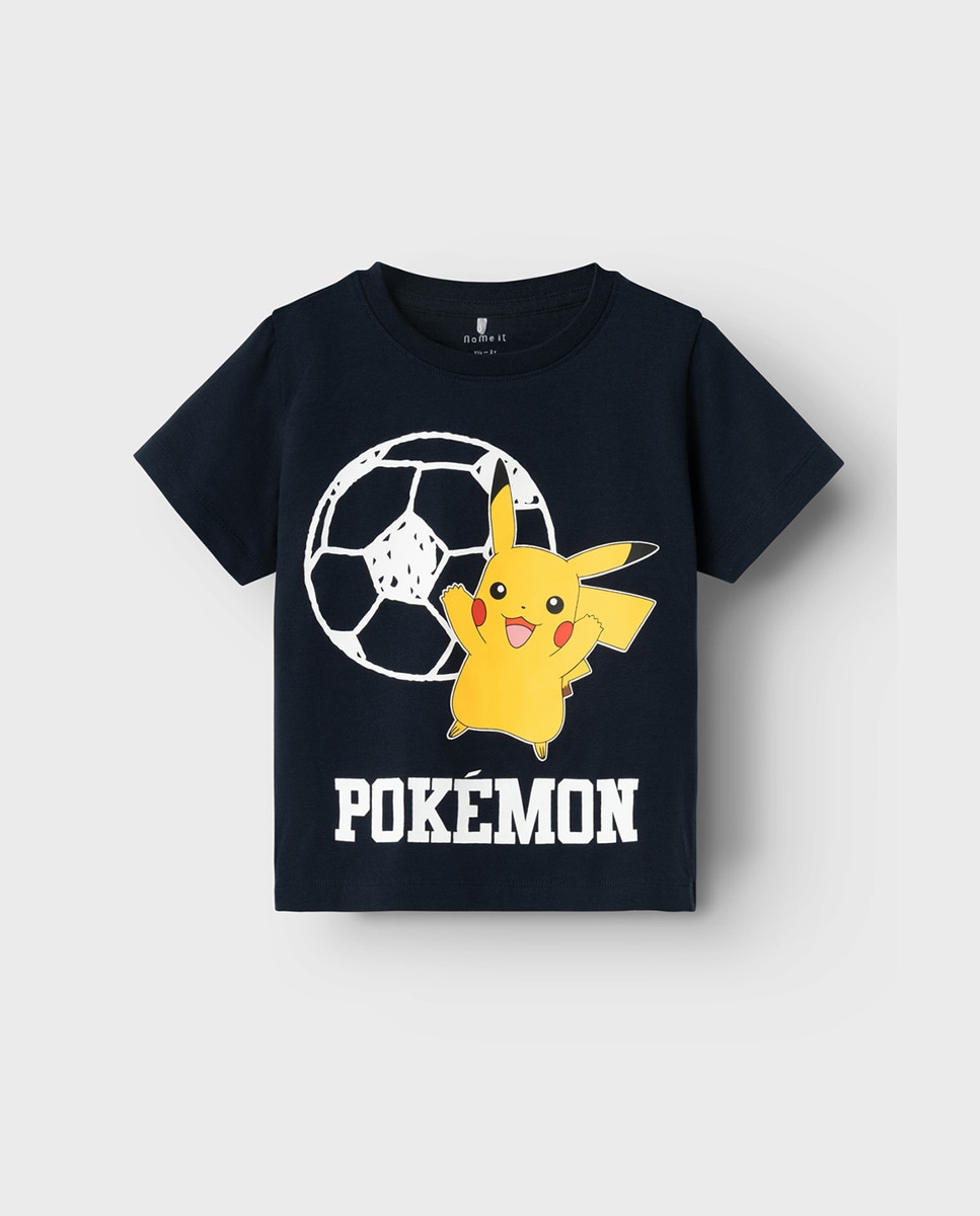 T-shirt Pokémon de Manga Curta Azul-marinho-1