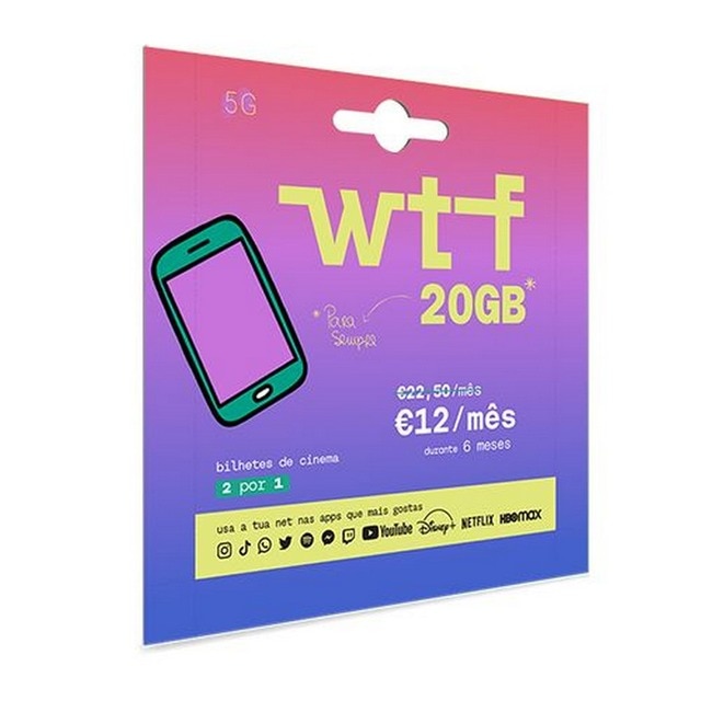 Imagem 0 de Cartão NOS WTF 20GB 2024
