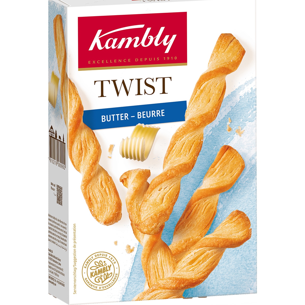 Bolachas Twist de Manteiga embalagem 100 g