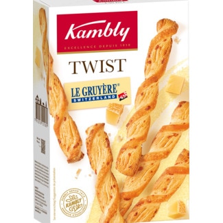 Bolachas Twist de Queijo embalagem 100 g - Kambly
