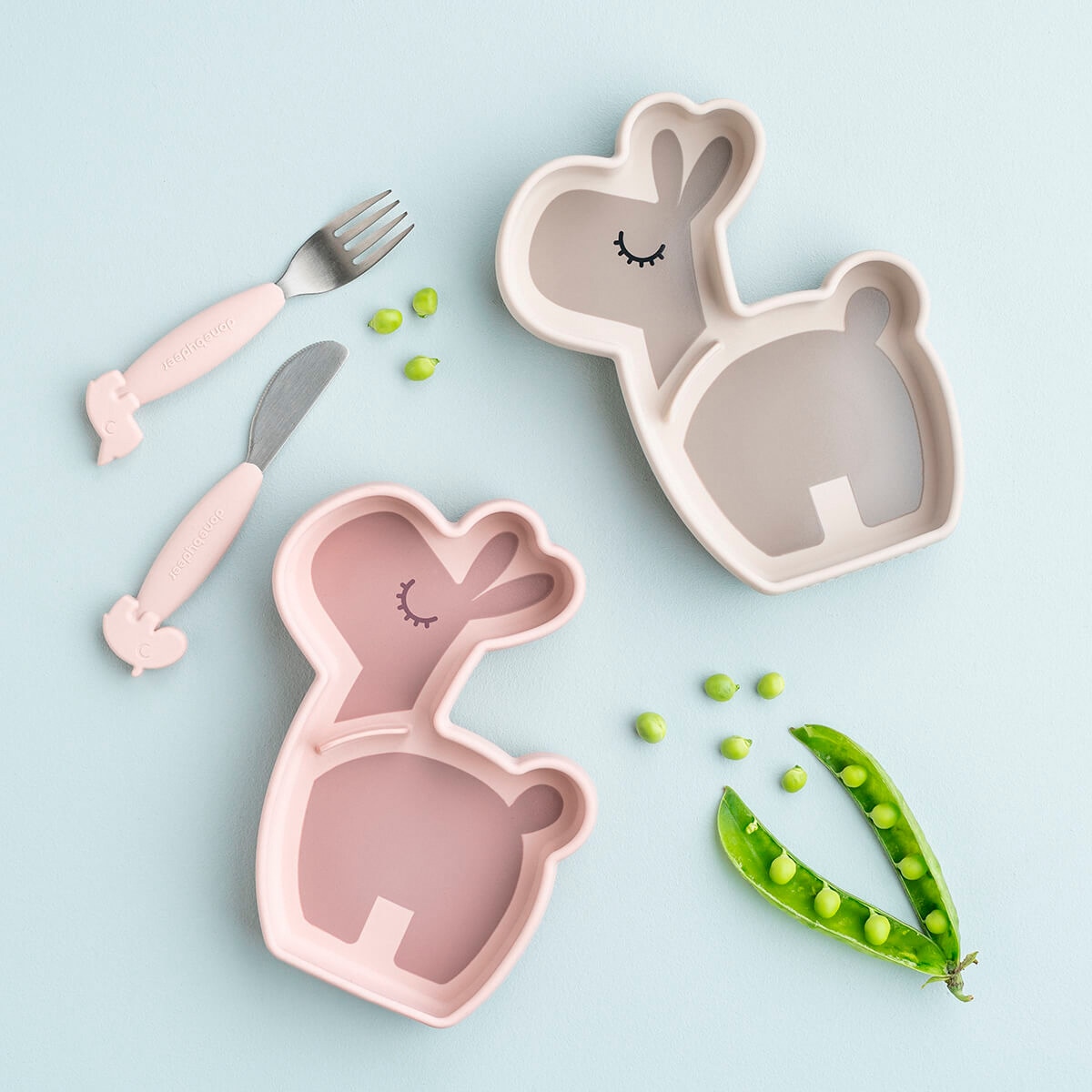 Plato de silicona Done by Deer stick&stay Lalee con ventosa Beige-6