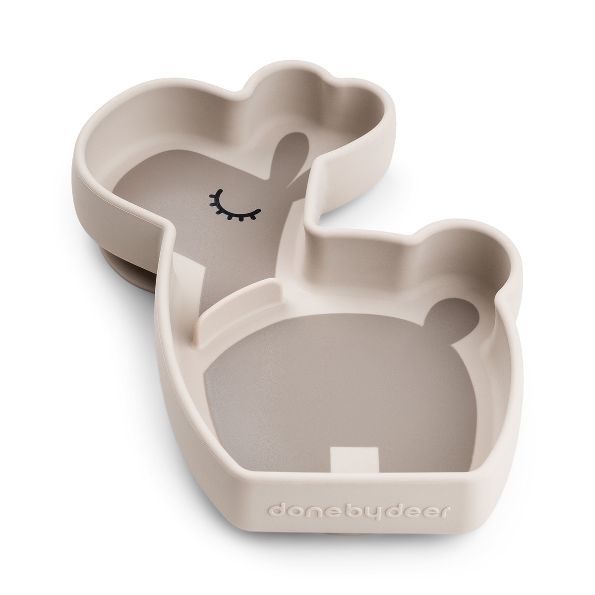 Plato de silicona Done by Deer stick&stay Lalee con ventosa Beige-2