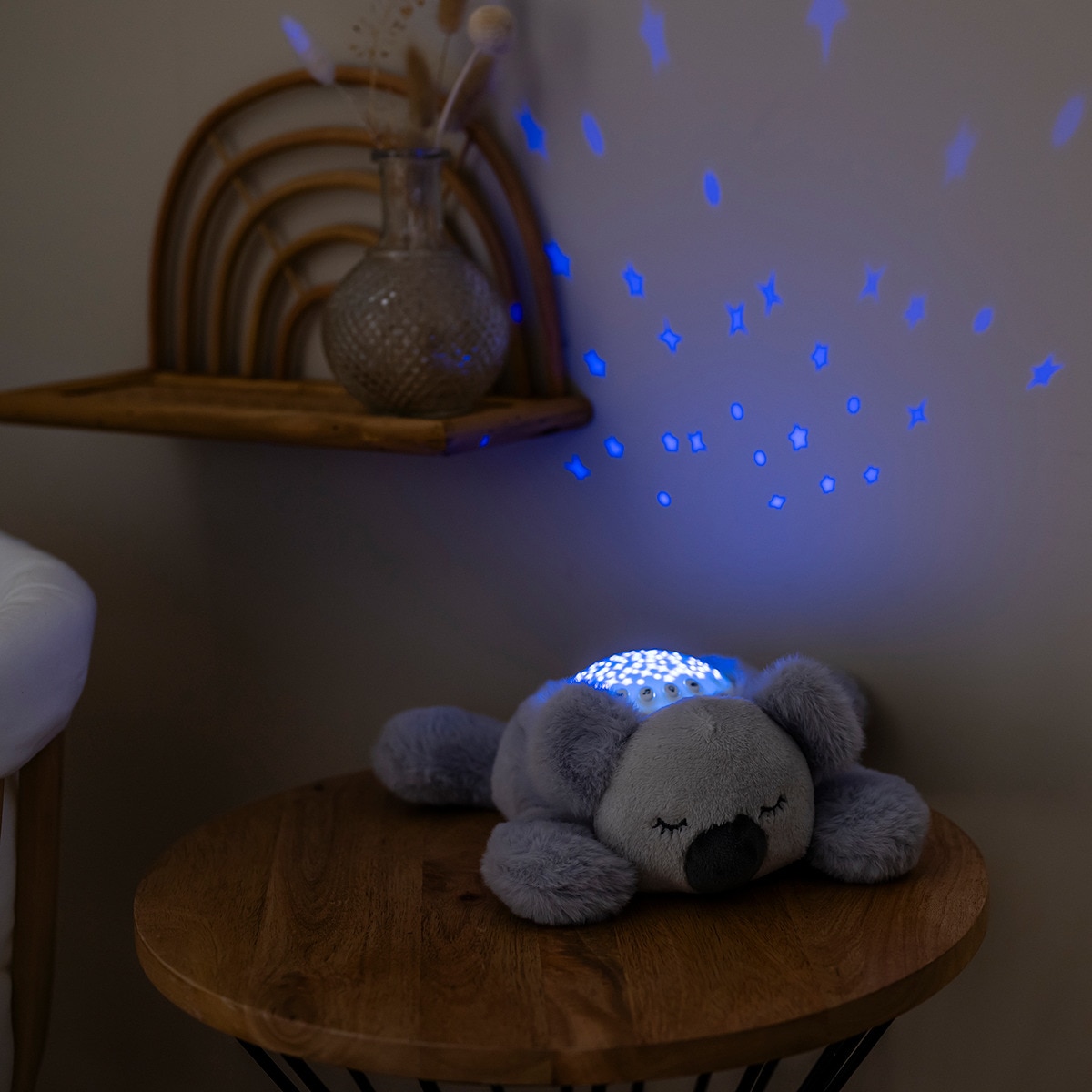 Imagen 0 de Luz quitamiedos/proyector Nattou Koala lavable y con batería recargable Gris claro