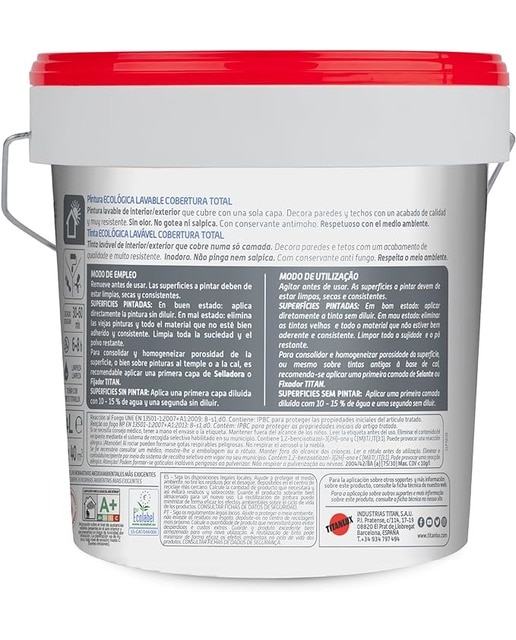 Pintura Plástica Mate Cobertura Total 4 l Blanco-5