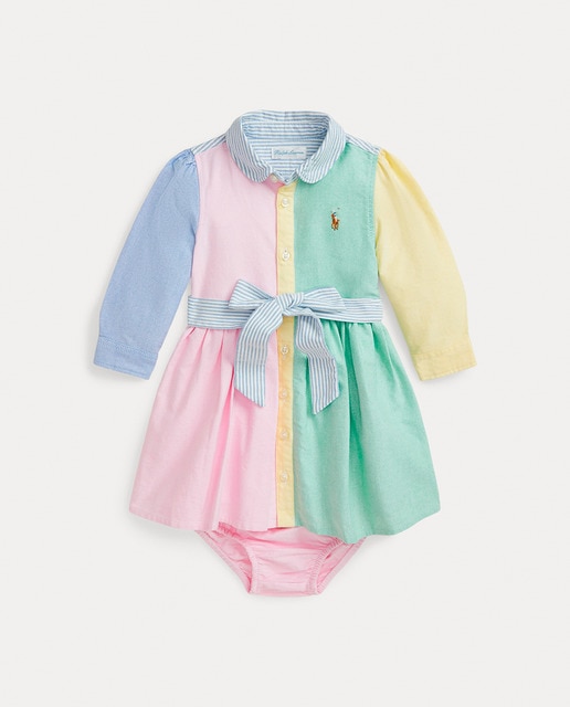 Imagen 0 de Vestido de bebé niña de algodón con cinturón