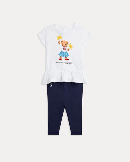 Imagen 0 de Conjunto de bebé niña de algodón con Polo Bear