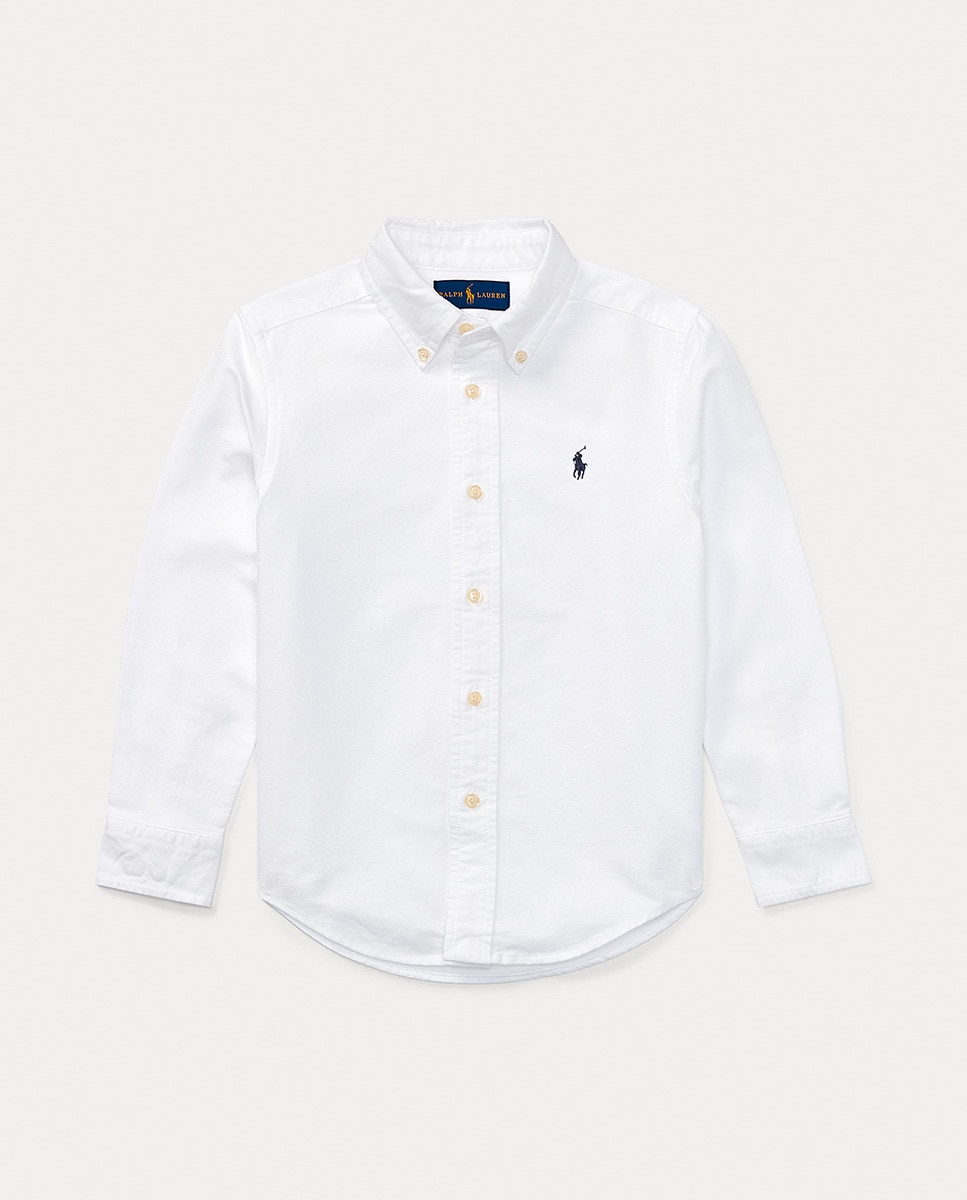 Camisa de Criança de Algodão - Branco Branco-3