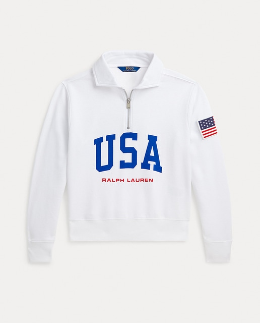 Imagen 0 de Sudadera de niña en blanco con USA