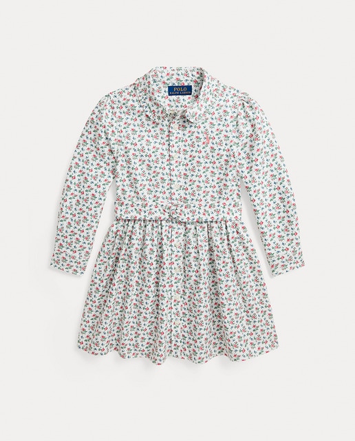 Imagen 0 de Vestido de niña de oxford con flores