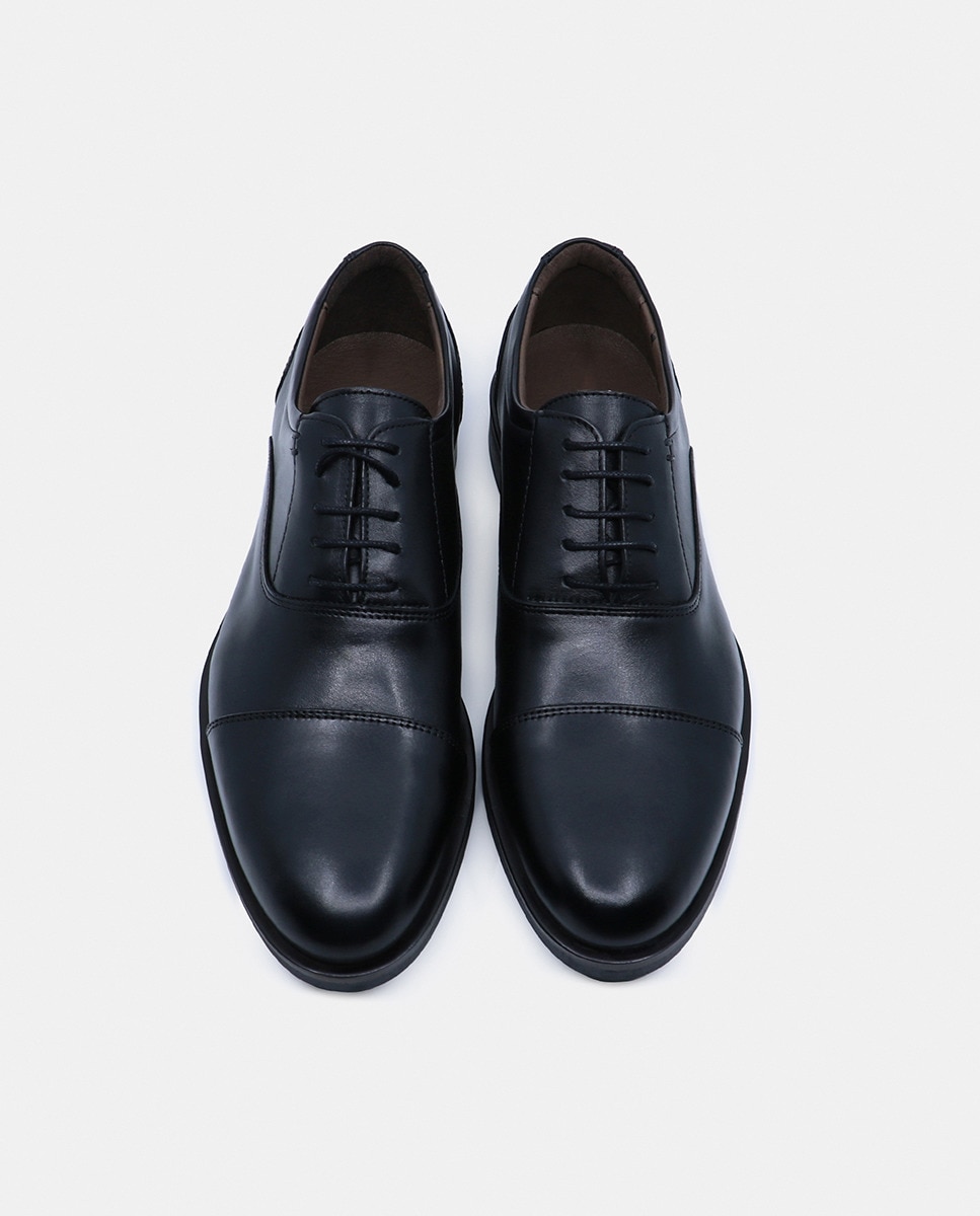 Sapatos com Atacadores Lisos Preto-10