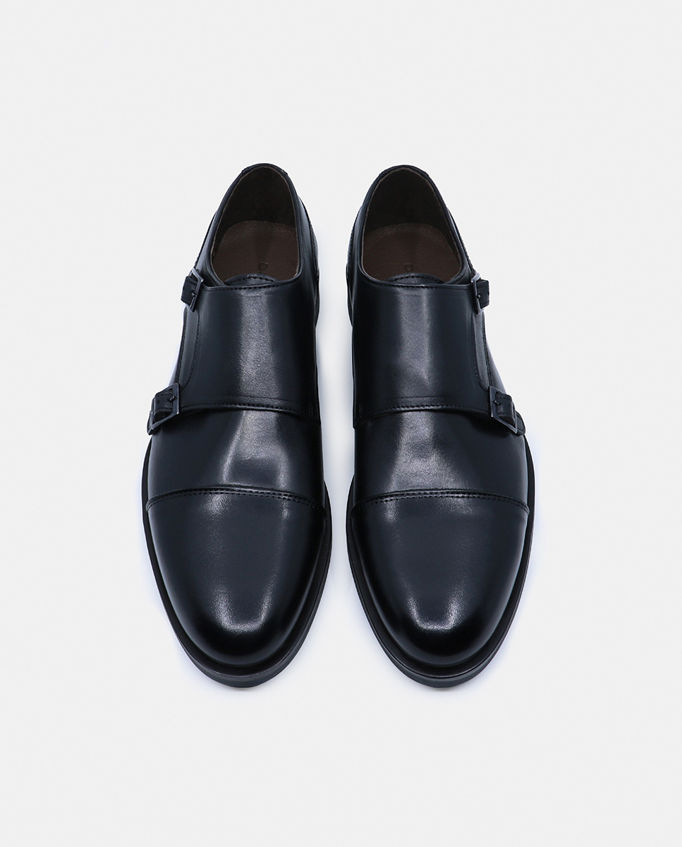 Sapatos com Duas Fivelas Preto-9