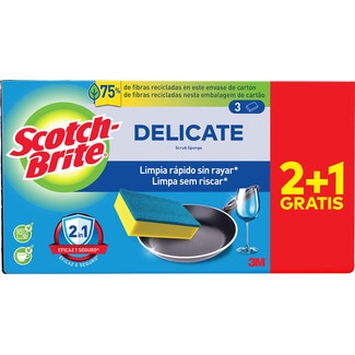 Esfregão com Esponja azul 2 Unidades + 1 Unidade Grátis embalagem 2 unidades - Scotch-brite