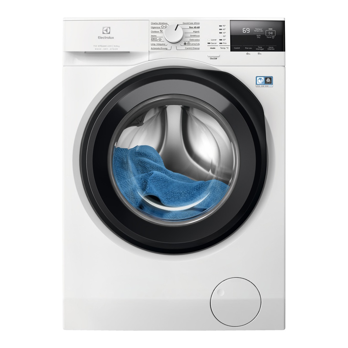 Máquina de Lavar e Secar Roupa Electrolux Série 700 EWI7294M2B SteamCare, DualCare, de 9/5 Kg e de 1400 rpm - Branco Branco-1
