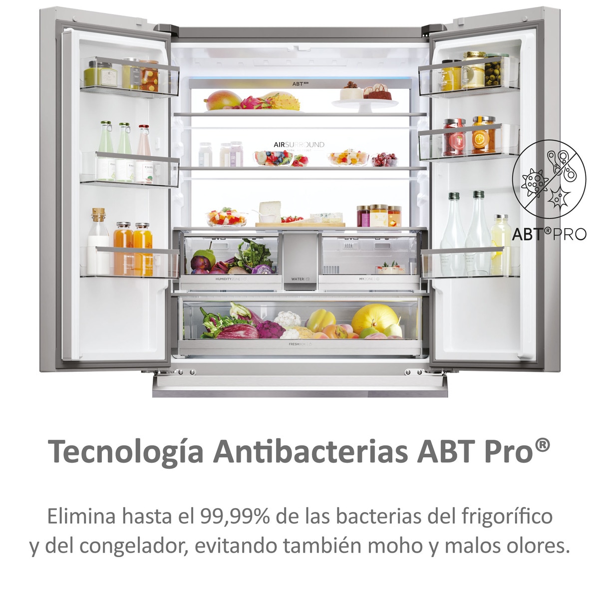 Frigorífico americano Haier, Total no Frost, Motor Inverter,FD 90 Series 7 - HFR79F19EFGK Glass Inox Look-15