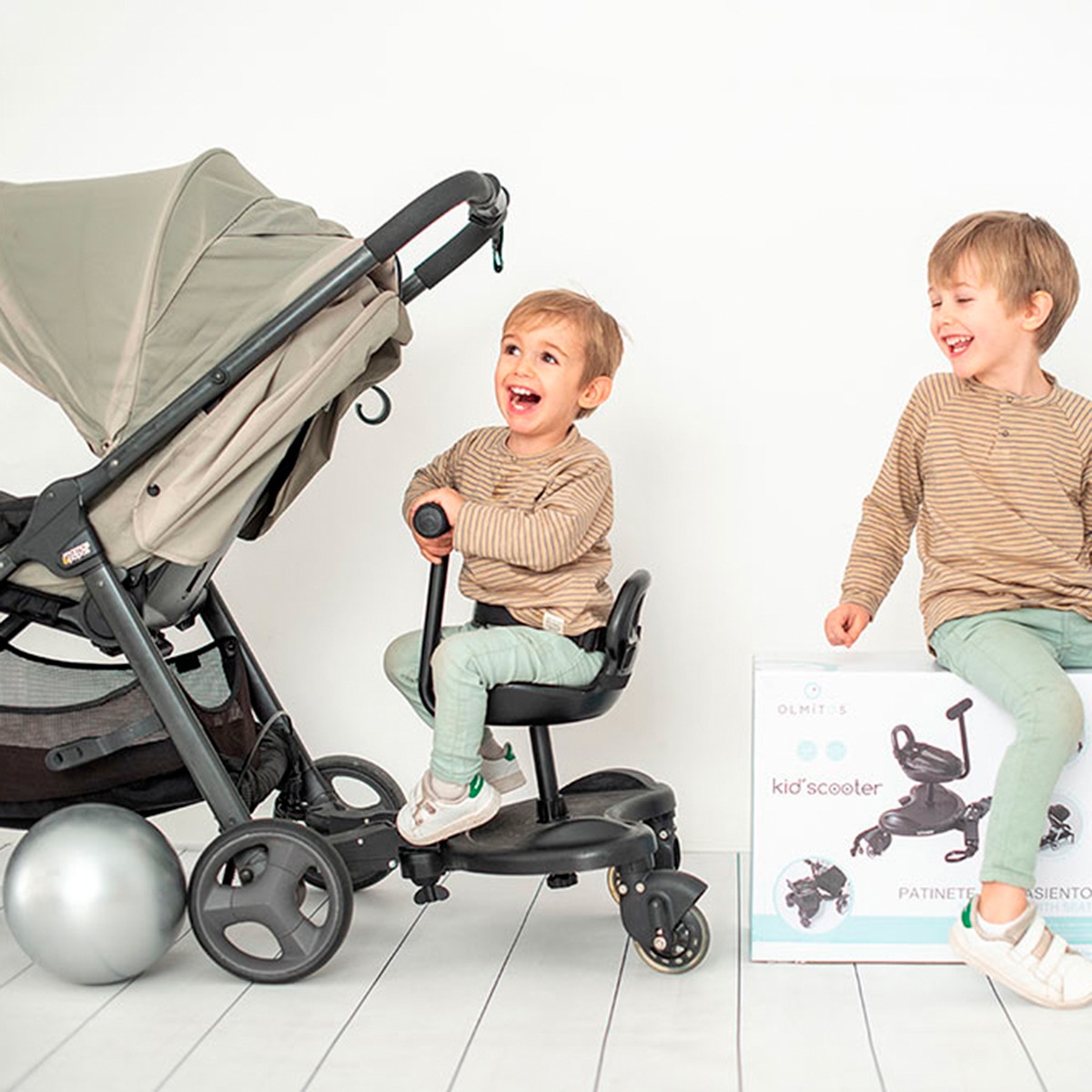 Trotinete para Carrinho de Passeio - Preto Preto-13