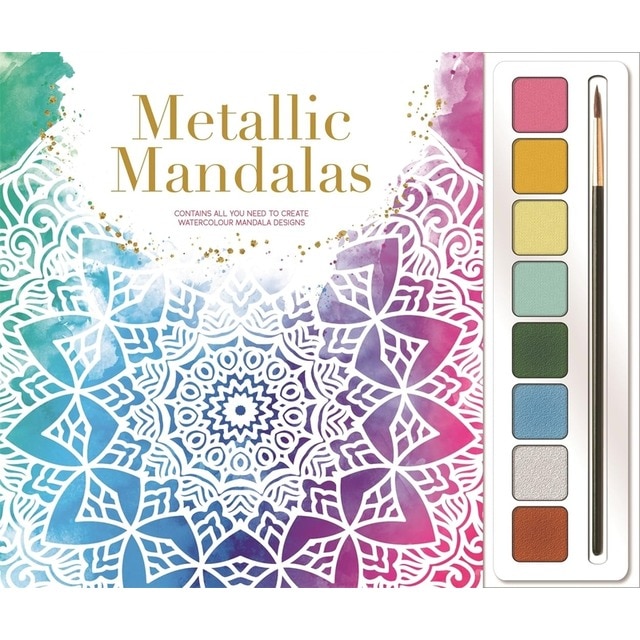 Metallic mandalas (mind spa watercolours) 1