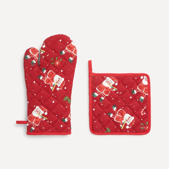 Imagen 0 de Set manopla y agarrador Santa Claus Basics El Corte Inglés