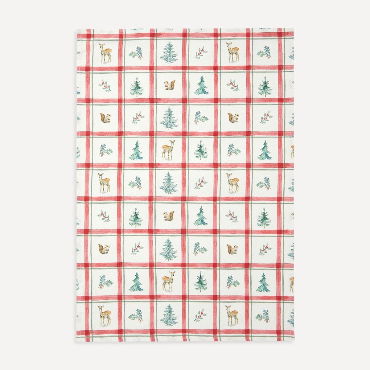 Set 2 paños sarga algodón Christmas Time El Corte Inglés Multicolor-2