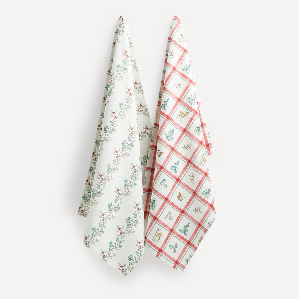 Set 2 paños sarga algodón Christmas Time El Corte Inglés Multicolor-1