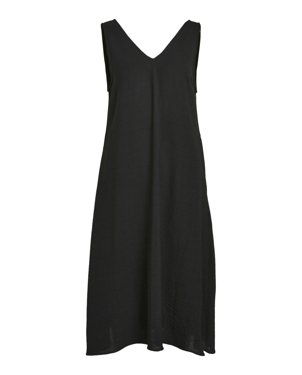 Vestido Midi Fluido com Alças Preto-6