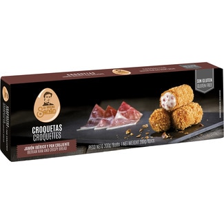 croquetas de jamón ibérico y pan crujiente sin gluten estuche 200 g - La Cocina De Senen