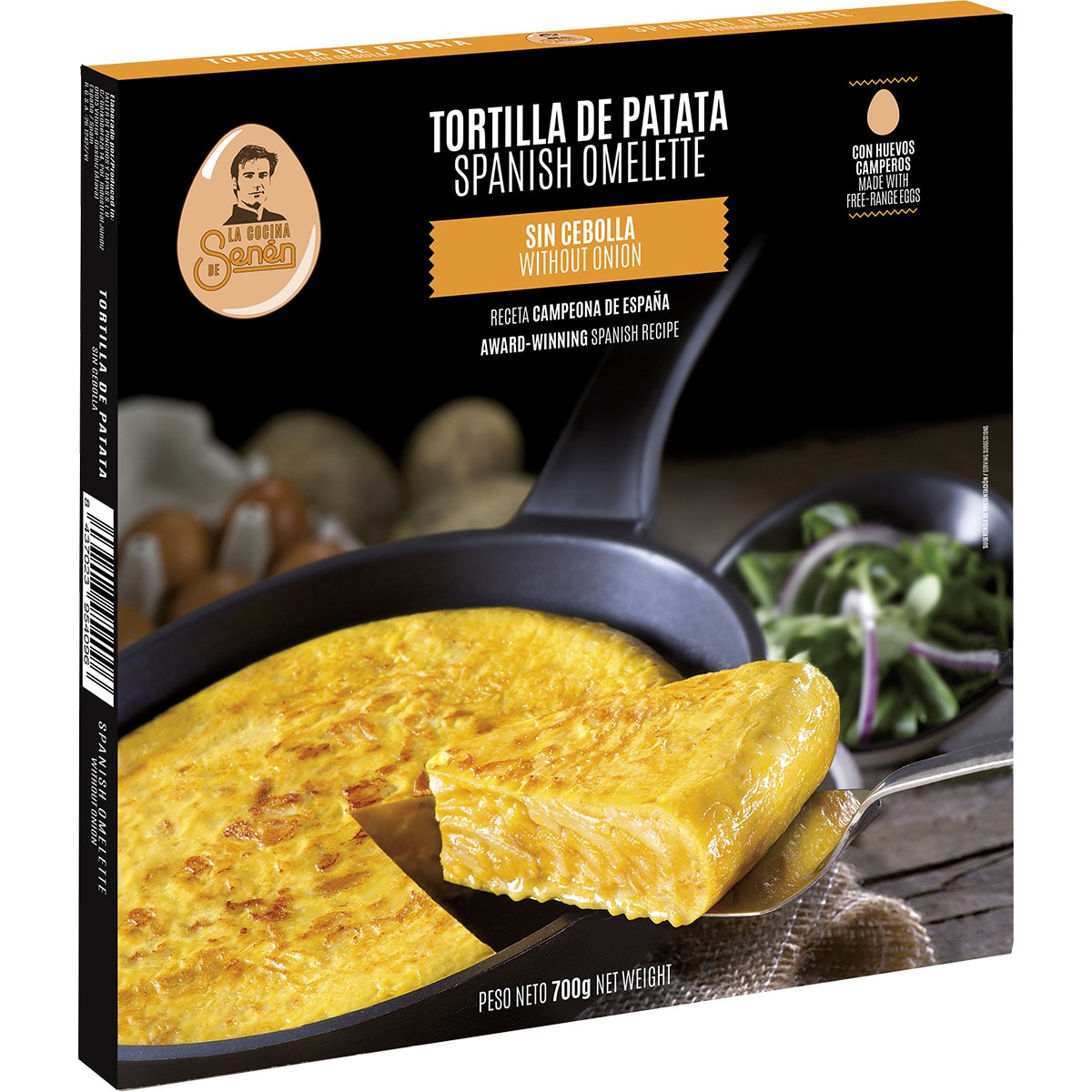 tortilla de patata sin cebolla y sin gluten envase 700 g