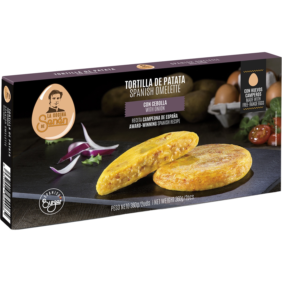 tortilla de patata con cebolla lista en 5 minutos sin gluten envase 360 g