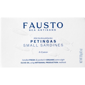 Petingas em Azeite Virgem Extra Bio 8-12 unidades lata 120 g - Fausto