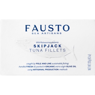 Filite em Atum em Azeite Virgem Extra Bio Skipjack lata 120 g - Fausto