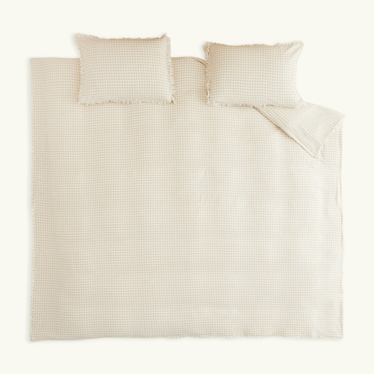 Conjunto de Capa de Edredão em Viscose de Algodão e Linho Albanne Natural-4