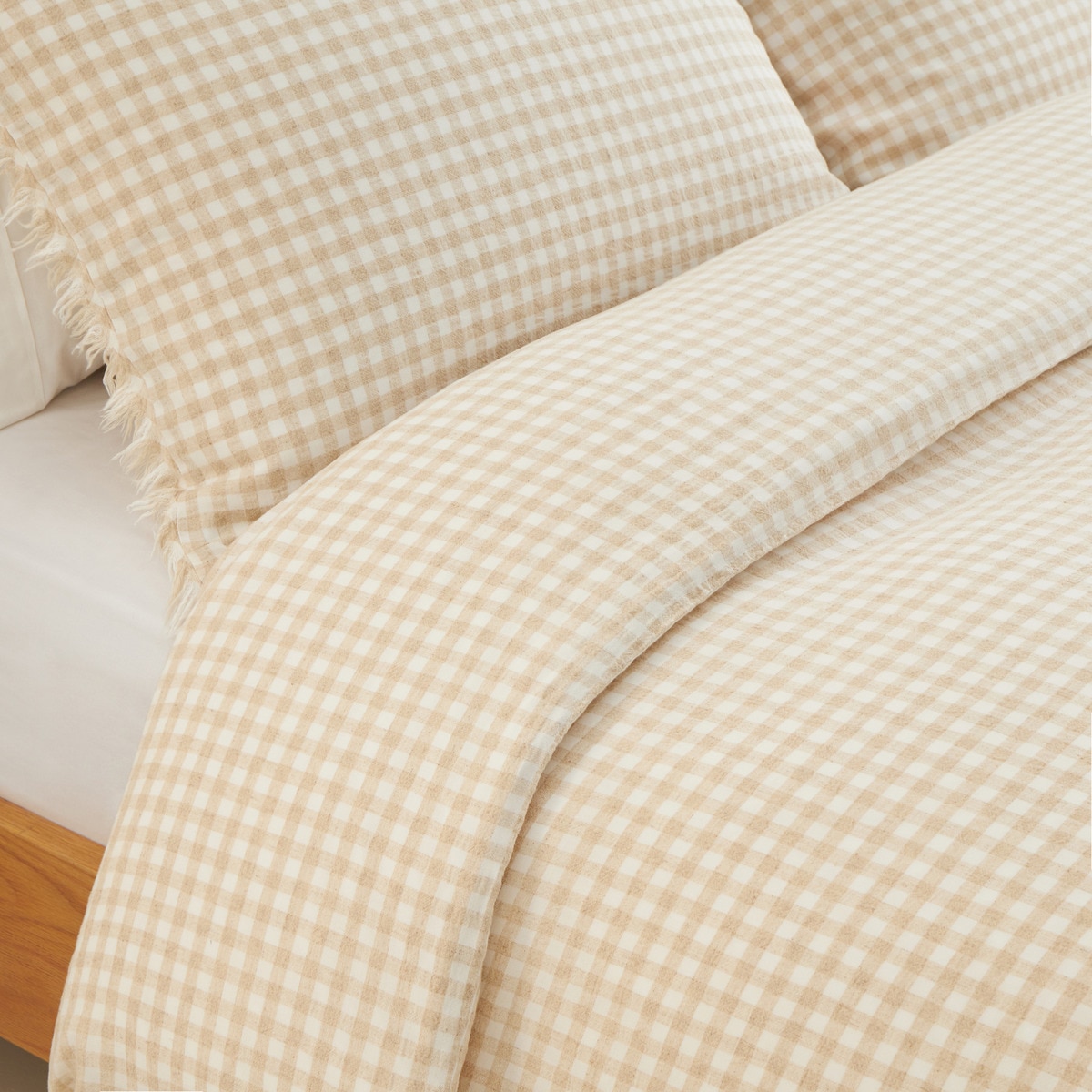 Conjunto de Capa de Edredão em Viscose de Algodão e Linho Albanne Natural-2
