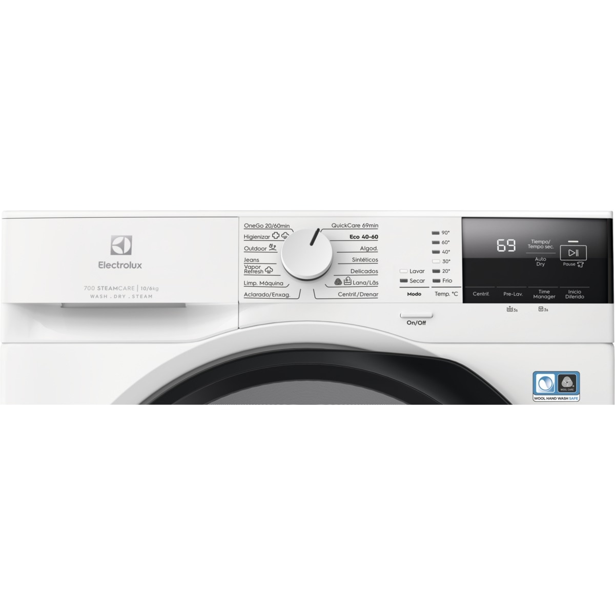 Máquina de Lavar e Secar Roupa Electrolux Série 700 EWI7216O2B Carga Frontal, SteamCare, de 10/6 Kg e 1600 rpm - Branco Branco-2