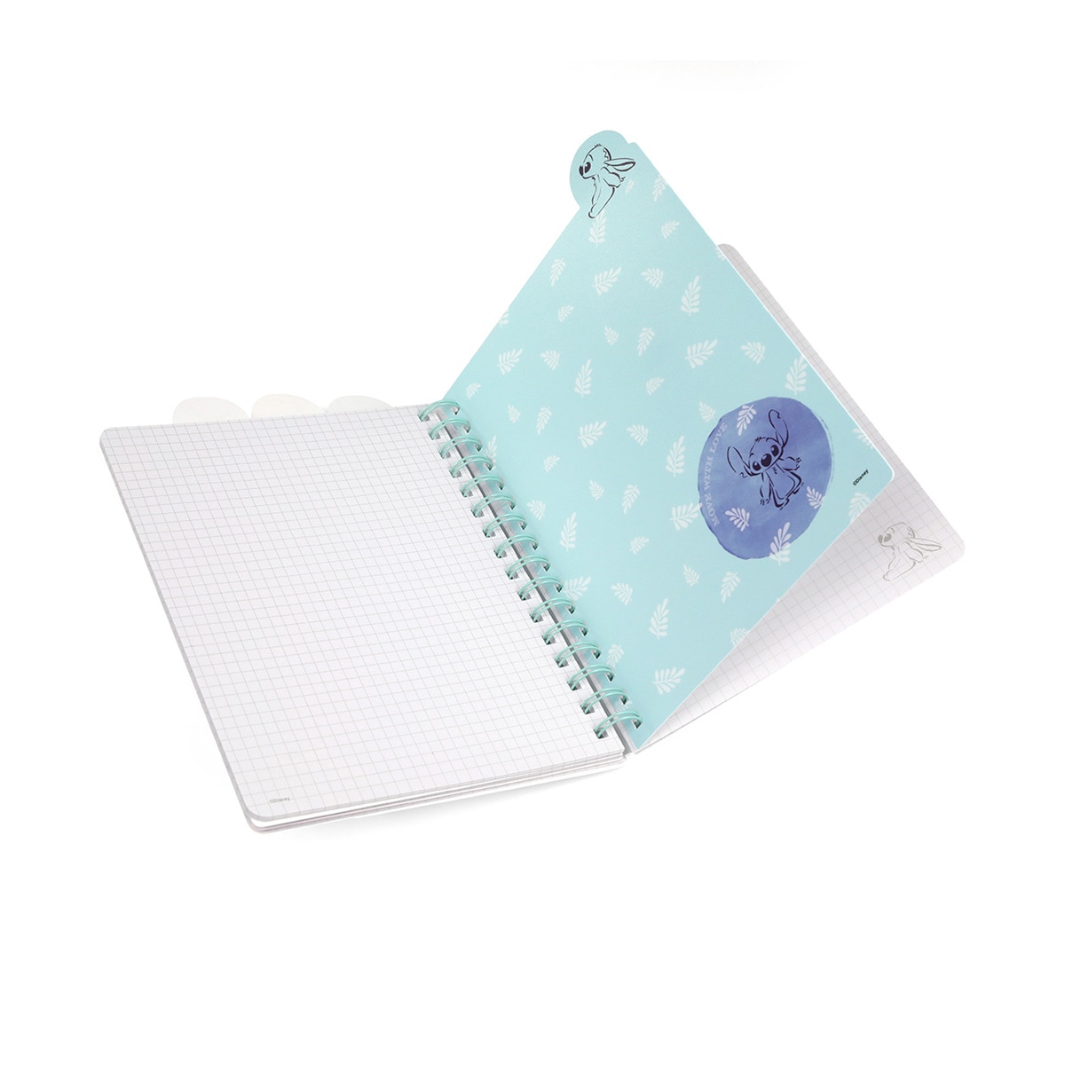 Notebook A5 espiral con divisores cuadrícula 100 hojas Multicolor Stitch Coolpack Multicolor-6