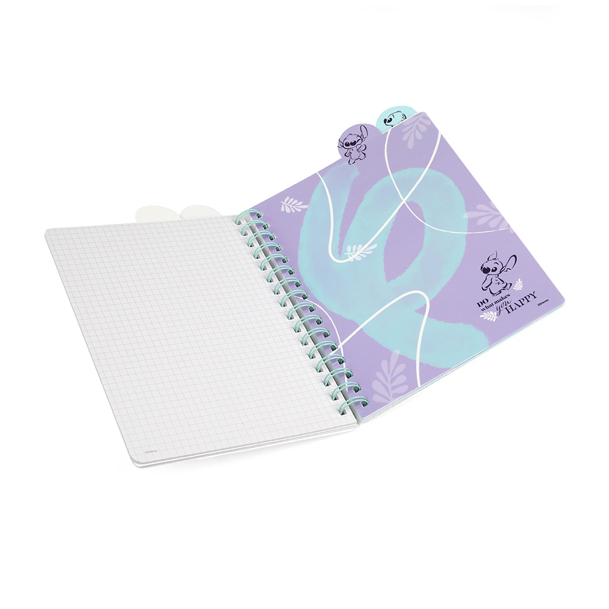 Notebook A5 espiral con divisores cuadrícula 100 hojas Multicolor Stitch Coolpack Multicolor-5
