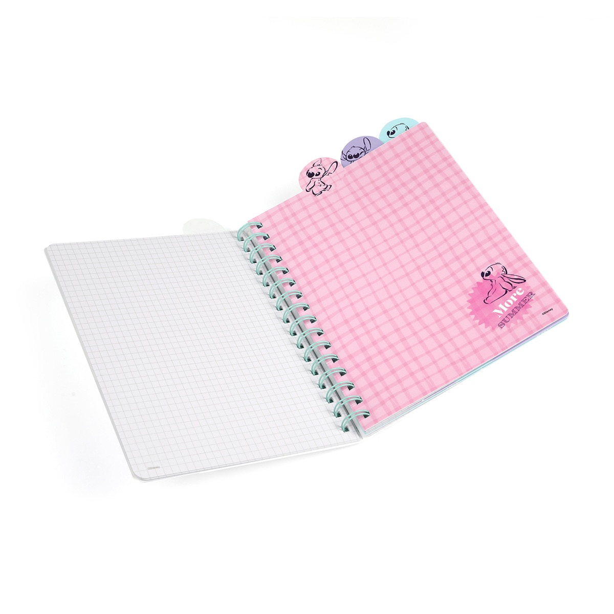 Notebook A5 espiral con divisores cuadrícula 100 hojas Multicolor Stitch Coolpack Multicolor-4