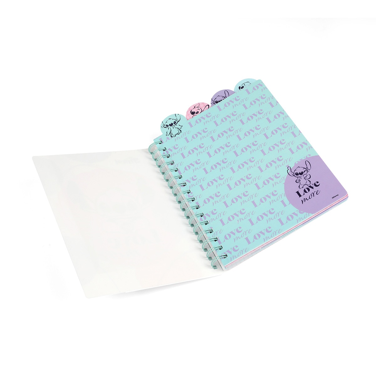 Notebook A5 espiral con divisores cuadrícula 100 hojas Multicolor Stitch Coolpack Multicolor-3